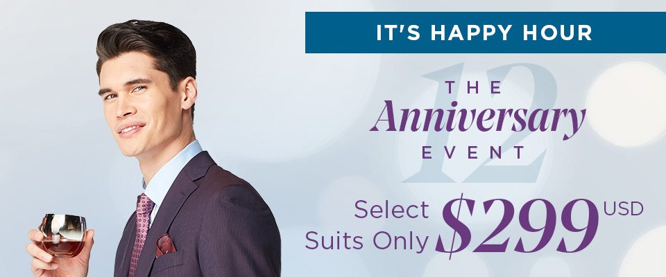 Happy Hour Suits for $299 USD