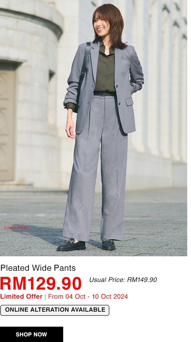 Pleated Wide Pants