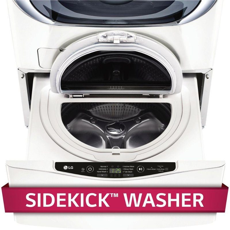 LG 27 Inch Sidekick Pedestal Washer - 1.0 Cu. Ft. White