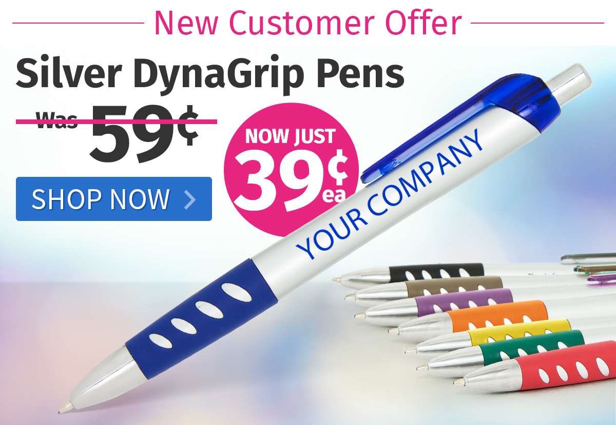 Silver DynaGrip Pens for only 39¢ each!