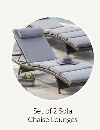 Set of 2 Sola Chaise Lounges