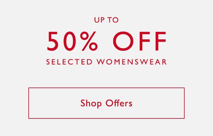 Up to 50% off selected womenswear