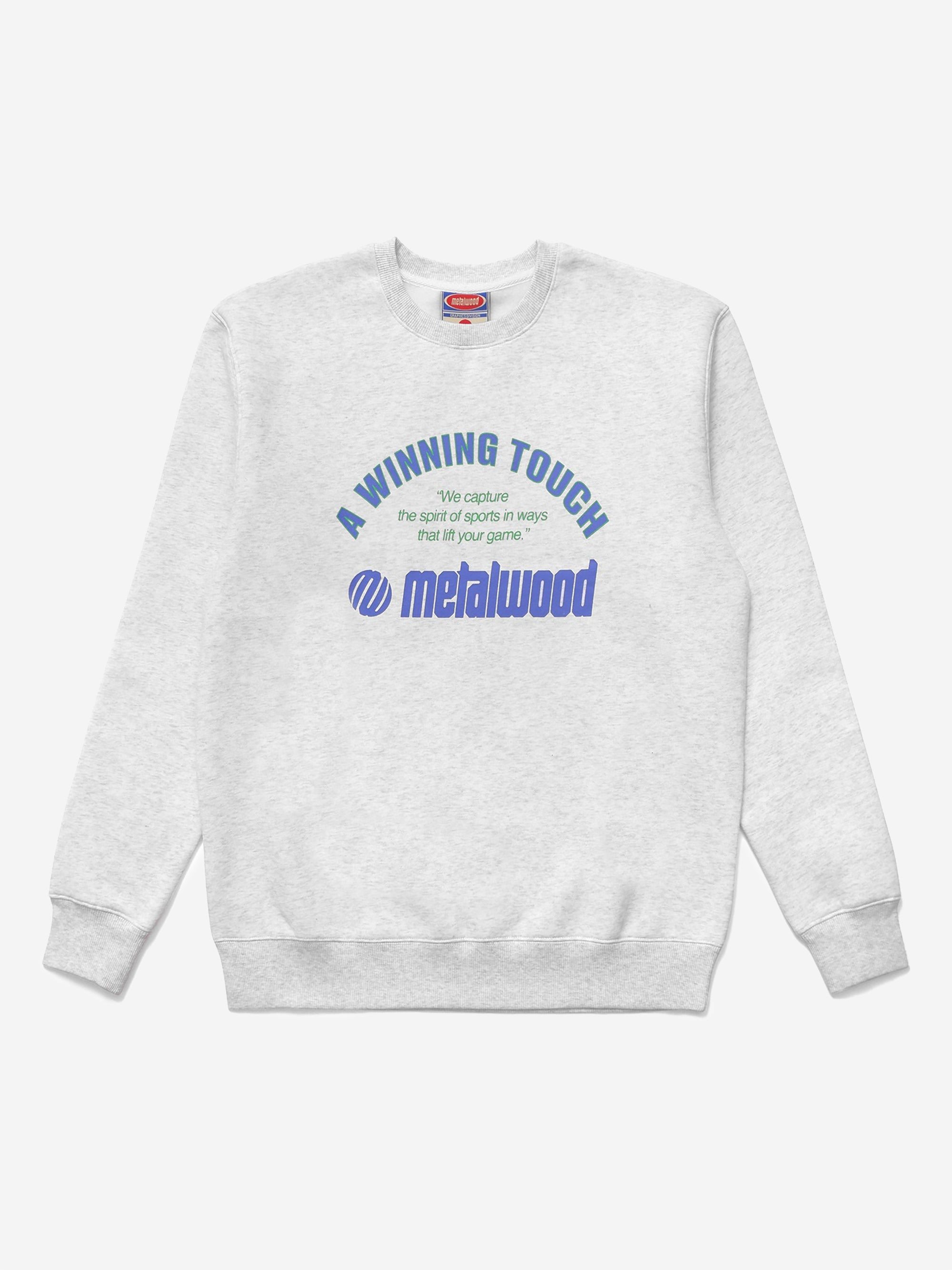 Image of metalwood Winning Touch Crewneck Sweatshirt - Heather Grey