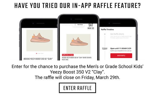 Enter the raffle for the adidas Yeezy 