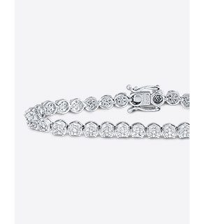 10K White Gold Diamond Tennis Bracelet