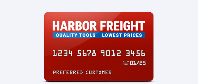 harbor freight tools credit card image