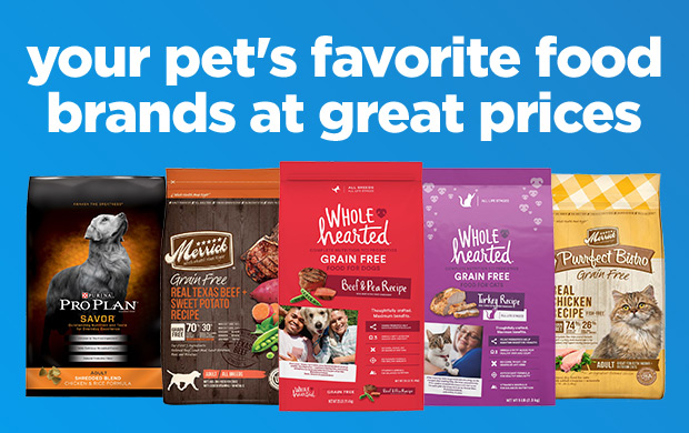Your pet's favorite food brands at great prices