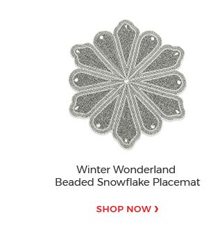 Winter Wonderland Beaded snowflake Placemat shop now