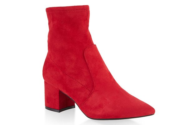 Pointed Toe Mid Block Heel Booties