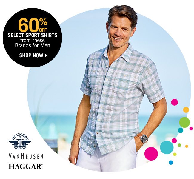 Shop 60% Off Select Sport Shirts from these Brands for Men
