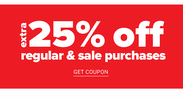 Extra 25% off Regular & Sale Purchases - Get Coupon