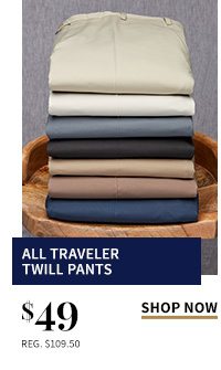 $49 All Traveler Twill Pants