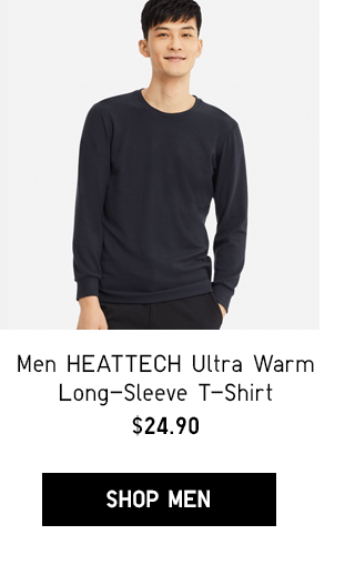 MEN HEATTECH ULTRA WARM LONG-SLEEVE T-SHIRT $24.90 - SHOP MEN