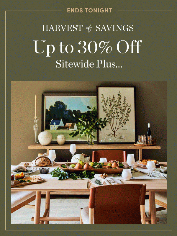 Up to 30 Percent Off Sitewide