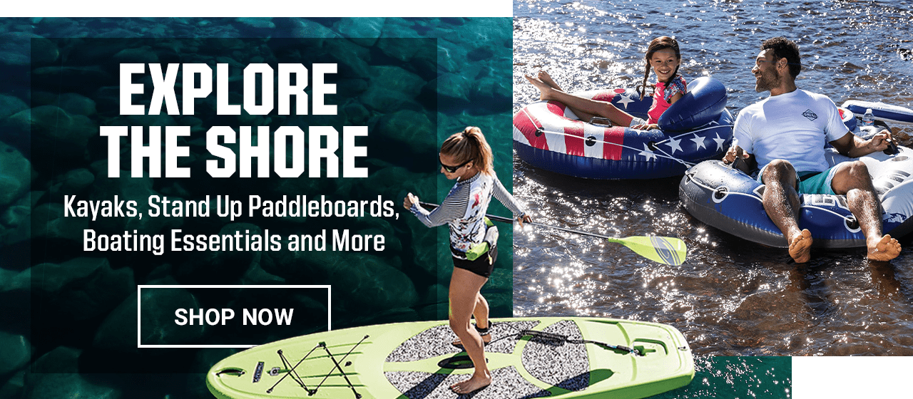 Explore the shore. Kayaks, stand up paddleboards,boating essentials and more. Shop now.