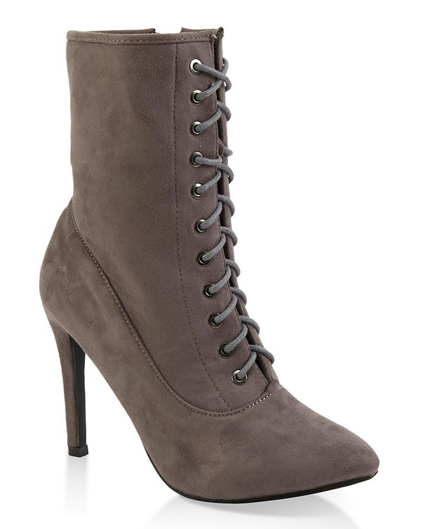 Lace Up High Heel Boots