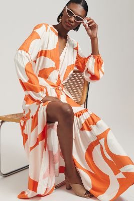 By Anthropologie Tiered Buttondown Dress