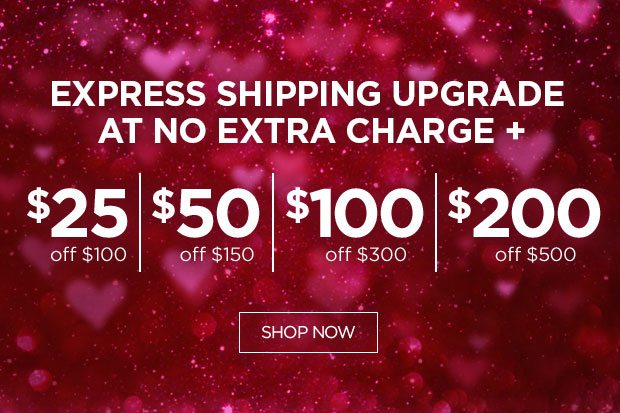 Up to $200 off PLUS Express Shipping Upgrade at no extra charge