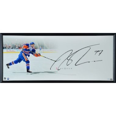 Connor McDavid Edmonton Oilers Framed Autographed 46" x 20" The Show Photograph - Upper Deck