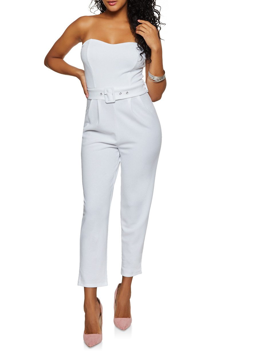 Crepe Knit Tube Jumpsuit