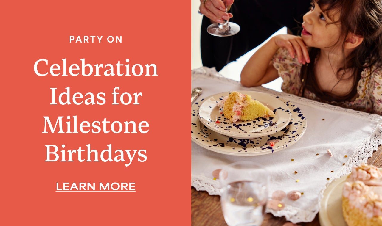 CELEBRATION IDEAS FOR MILESTONE BIRTHDAYS LEARN MORE