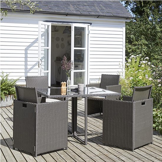 st lucia rattan cube set