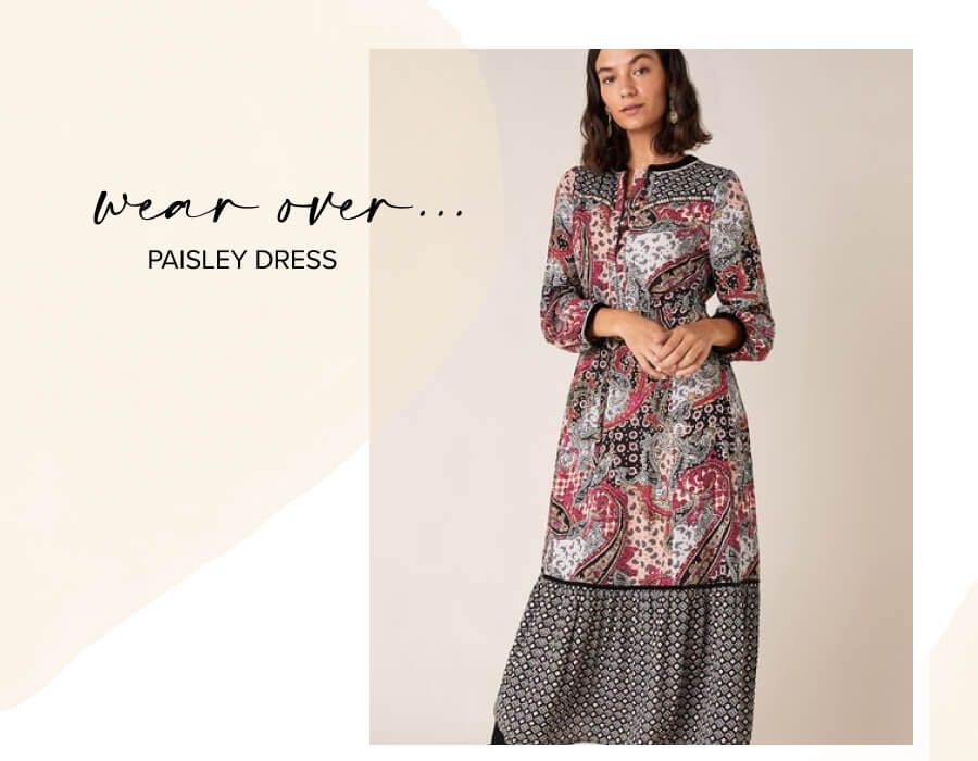 Pink Paisley Print Dress 