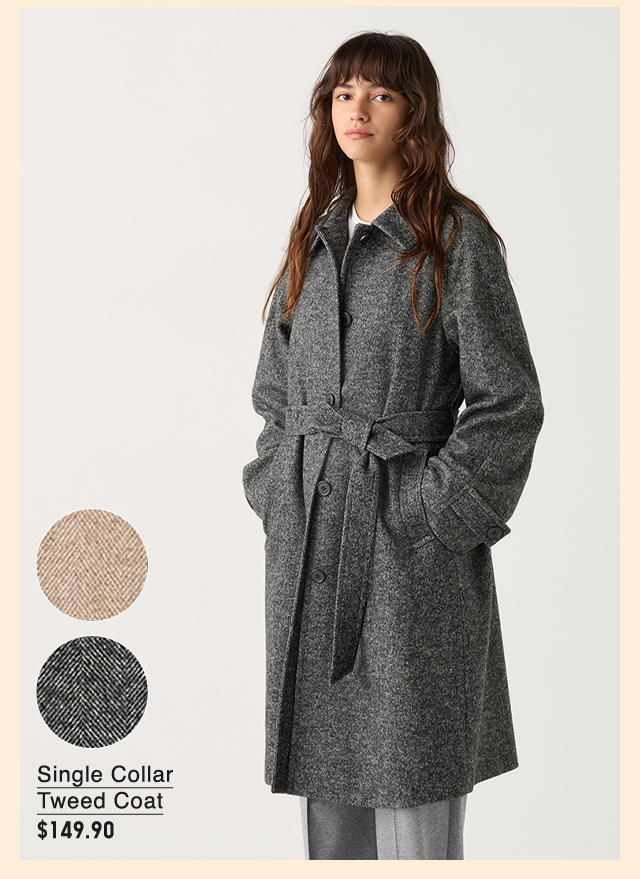 PDP 3 - WOMEN SINGLE COLLAR TWEED COAT