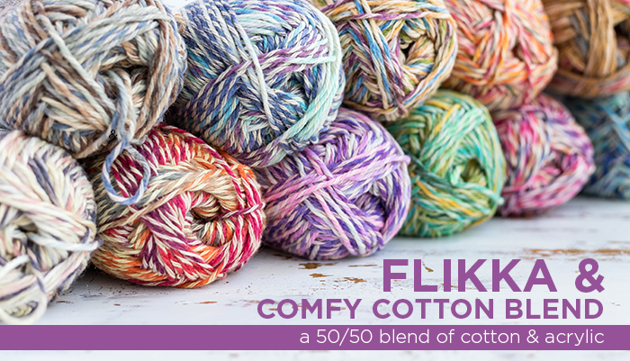 Lion Brand FLIKKA vs Comfy Cotton Blend Yarn. Are they the same