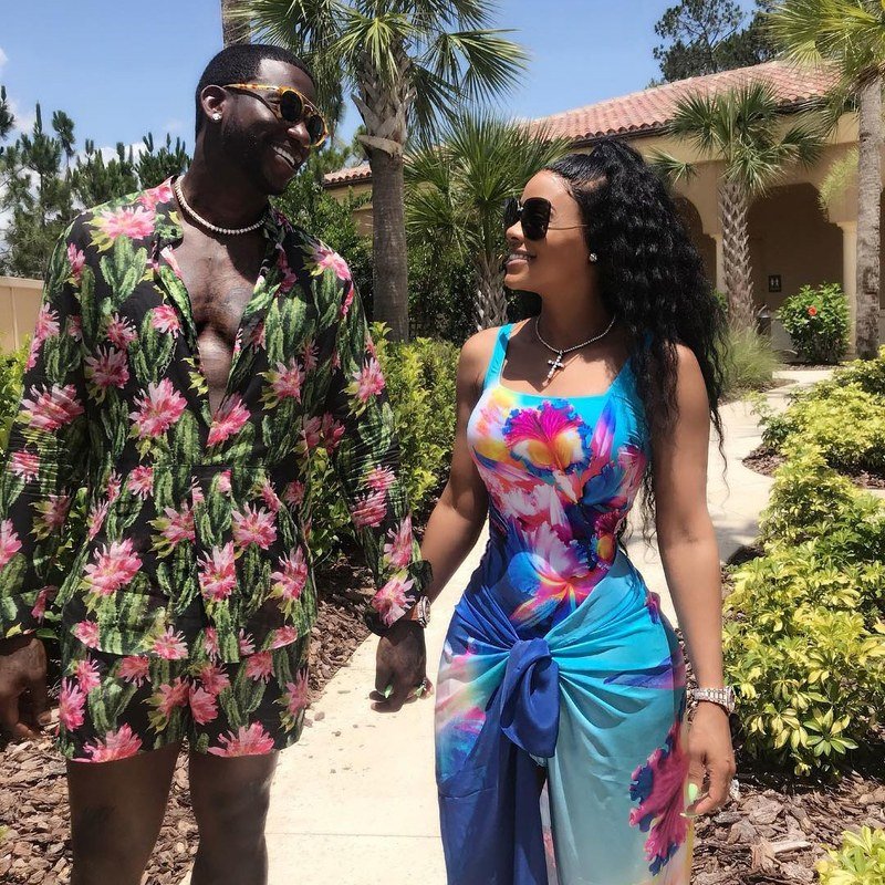 Gucci Mane in short shorts with Keyshia Ka'oir in Disney World.