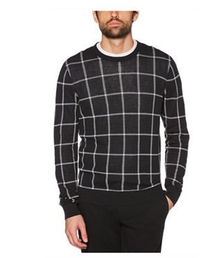 WINDOW PANE PLAID SWEATER