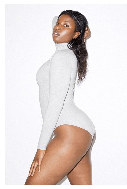 Cotton Spandex Turtleneck Bodysuit