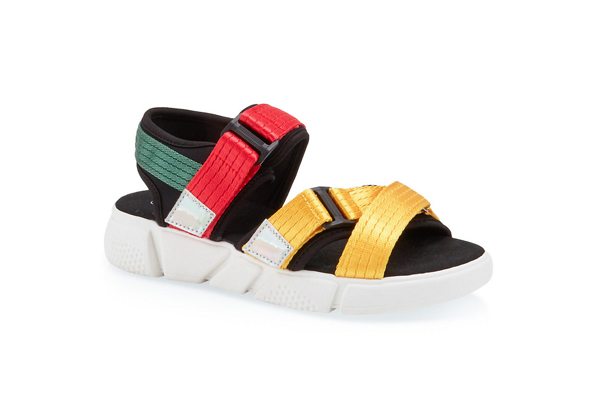 Cross Band Velcro Strap Sporty Sandals