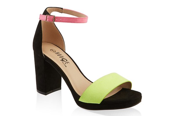 One Band Buckle Ankle Strap High Heel Sandals