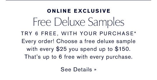 Online Exclusive | Free Deluxe Samples