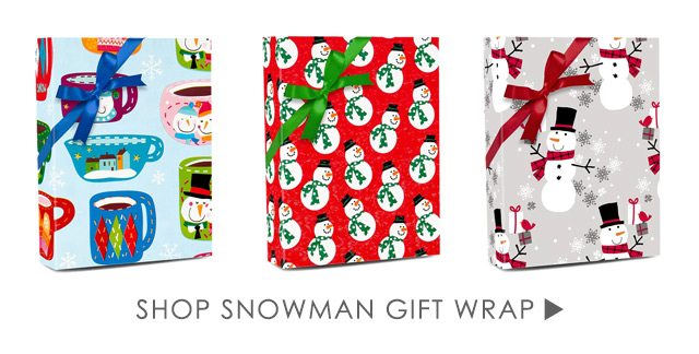 Shop Snowman Holiday Gift Wrap