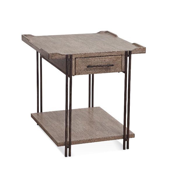 Industrial Dusk Gray End Table - Orren