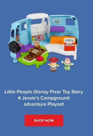 Little People Disney Pixar Toy Story 4 Jessie's Campground adventure Playset SHOP NOW