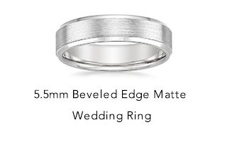 5.5mm Beveled Edge Matte Wedding Ring