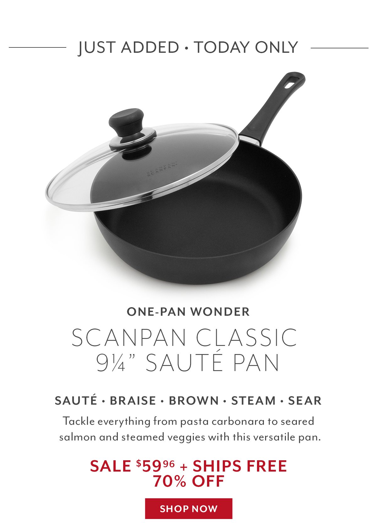 Scanpan Classic Sauté Pan, 9.25