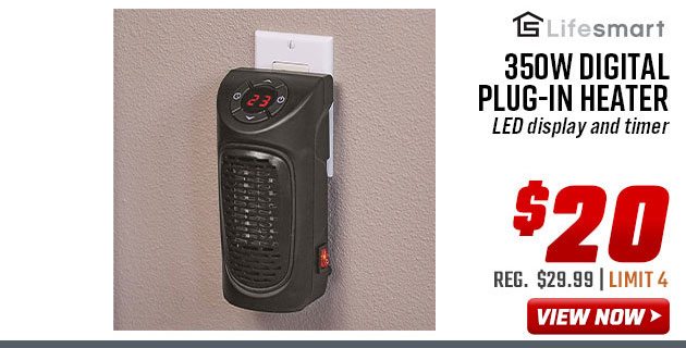 Lifesmart 350W Digital Plug-In Heater