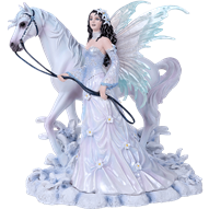 Winter Fairy with Horse Statue