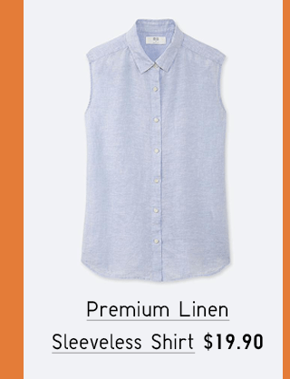 PREMIUM LINEN SLEEVELESS SHIRT $19.90