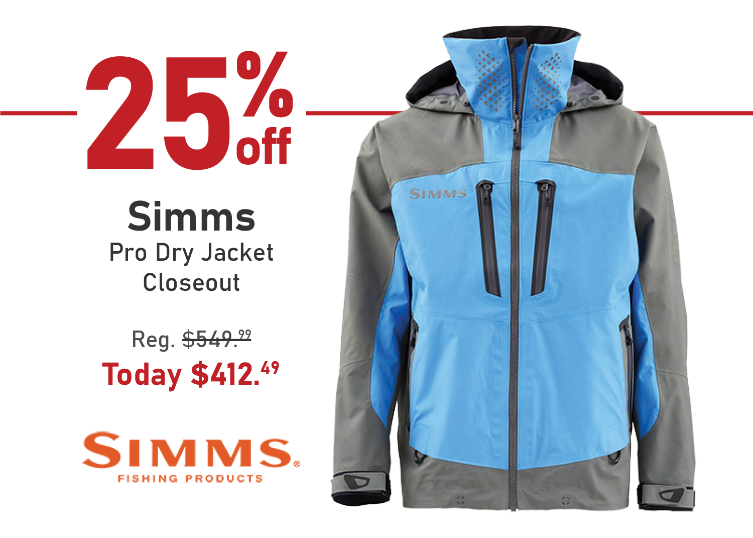 Save 25% on the Simms Pro Dry Jacket - Closeout