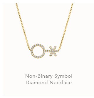Non-Binary Symbol Diamond Pendant