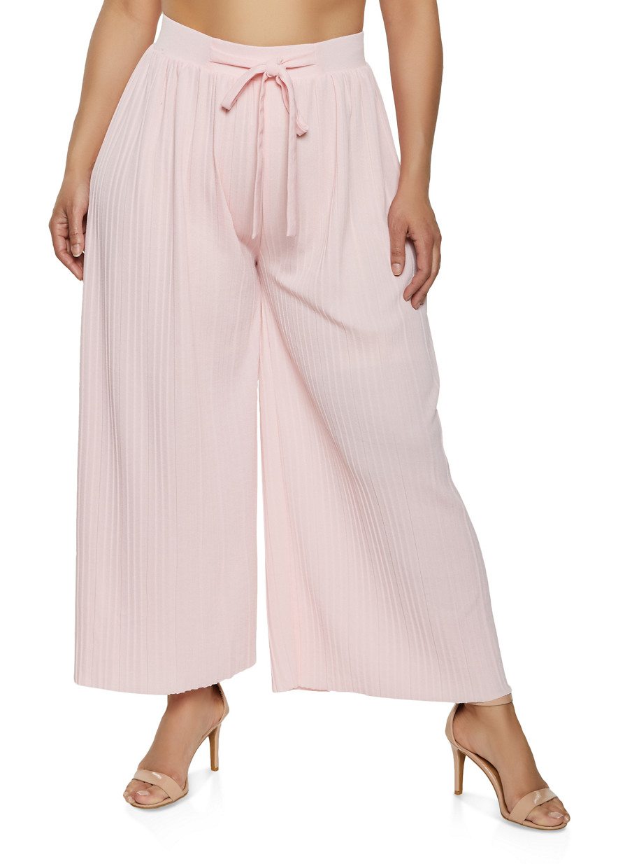 Plus Size Palazzo Pants Pleated