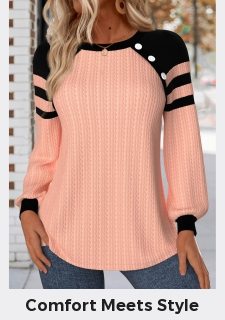 Dusty Pink Patchwork Long Sleeve Round Neck Sweatshirt