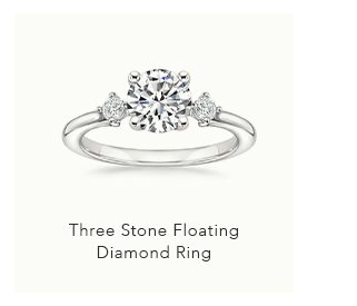 Three Stone Floating Diamond Ring
