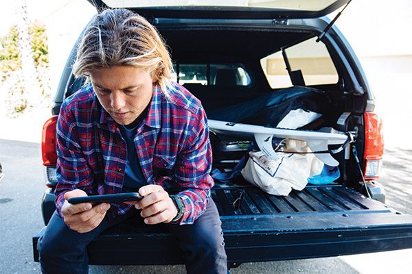 Conner in the Saltwater Check Flannel