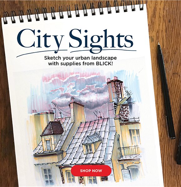 Sketch your urban landscape with supplies from Blick!